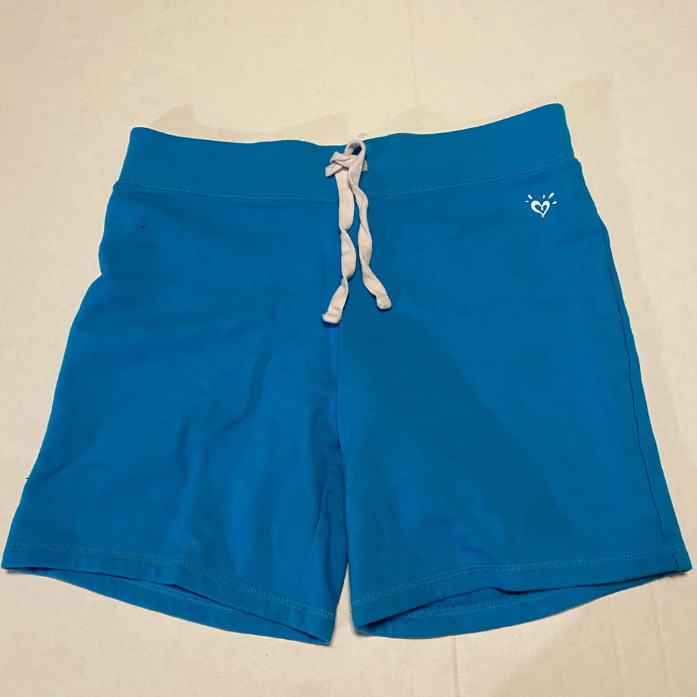 Justice Blue Athletic Shorts with Adjustable Waistband